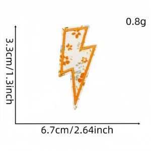 Lightning floral cloth sticker 5#Orange