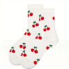 Wholesale Cotton Socks with Fruit Cherry Pattern for Everyday Casual Wear Fashion Accessory