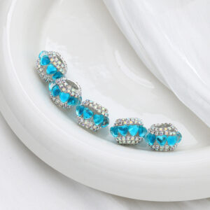 Lake blue / 20mm love cat eye lantern beads