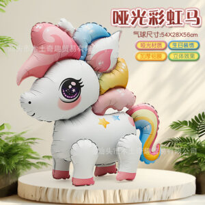 Three-dimensional matte rainbow horse-f1167