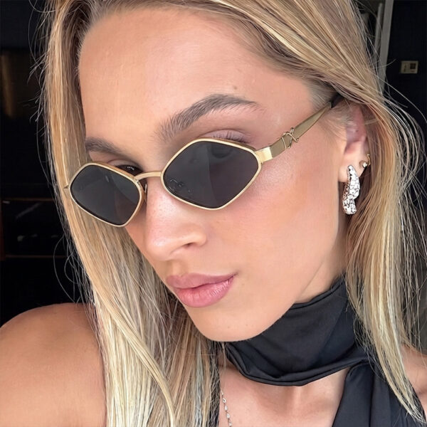 oly-ef9c0b22fa5d0c3adab128d9a8b1db0e Wholesale Retro Square Sunglasses UV400 Gold Frame Gray Lens Sun Protection Driving Resale