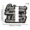 Wholesale Embroidered Fabric Patch Black White Cartoon English Words Decorative Patch for Clothing DIY