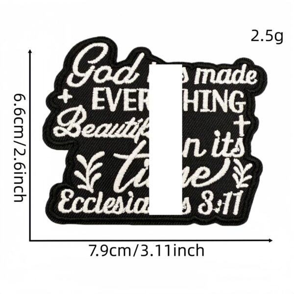 Wholesale Embroidered Fabric Patch Black White Cartoon English Words Decorative Patch for Clothing DIY