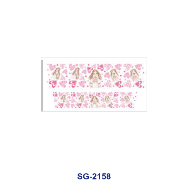 Wholesale 8pcs Mixed Cartoon Cowgirl Cute Girl Music Note Print 3oz Cup Stickers Wrap