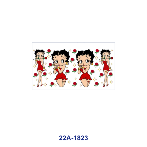 oly-efe24f41b102e64d9b57f5cc76cefb0e Wholesale 5pcs Valentine's Day Theme Vintage American Retro Cartoon Pin Up Maiden Heart Red Rose Moon Bubble Mixed Decor Prints 16oz Cup UV DTF Wraps OLY Exclusive
