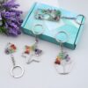 oly-efe85ea737a3849fb406f83116d32393 Wholesale Metal Tree of Life Keychain Pendant with Natural Crystal Stones Fashion Accessory Bag Charm Boutique Resale