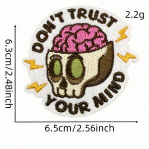 Cartoon skull cloth sticker 14 #