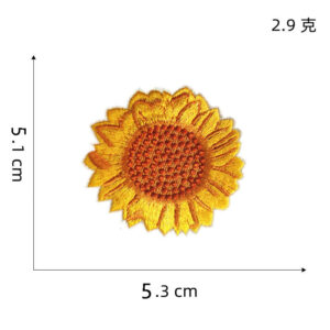 8#-light color large sunflower * Hot Melt Adhesive cloth stickers