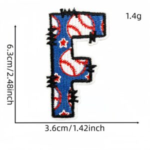 Letter fabric patch f