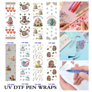 oly-f03e4814fdf9eaa2d91442bb328bfe36 Wholesale 2/8/16pcs UV DTF Stickers Knit Effect Parent Child Woodland & Sea Creature Mother Themed Patterns Pen and Bookmark Stickers OLY Exclusive