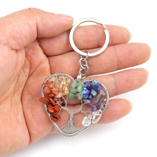 oly-f04f1e0753e593ad9a9f532171bd985f Wholesale Trendy Heart Shape Tree of Life Keychain Metal Crystal Bag Charm Car Accessory