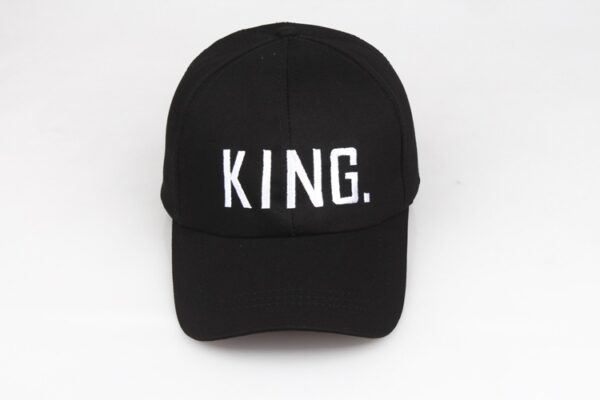 oly-f05c9603210c605c8834c8660925ab41 Wholesale Cotton Baseball Cap with King Queen Letter Embroidery for Couple Fashion Accessory