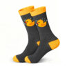 oly-f0624b306cd2097bd1ca12ed998f08b1 Wholesale Fashion Breathable Cotton Mid Calf Socks Yellow Duck Pattern Unisex Gift