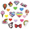 Wholesale Decorative Love Rainbow Cartoon Embroidered Patch Iron-on Applique for DIY Clothing Accessories