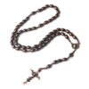 Wholesale Handmade Wooden Cross Rosary Necklace Wood Beads Jewelry Gift for Resale