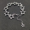 Wholesale Hollow Five-Point Star Bracelet Trendy Gothic Zinc Alloy DIY Hand Jewelry for Women Everyday Wear