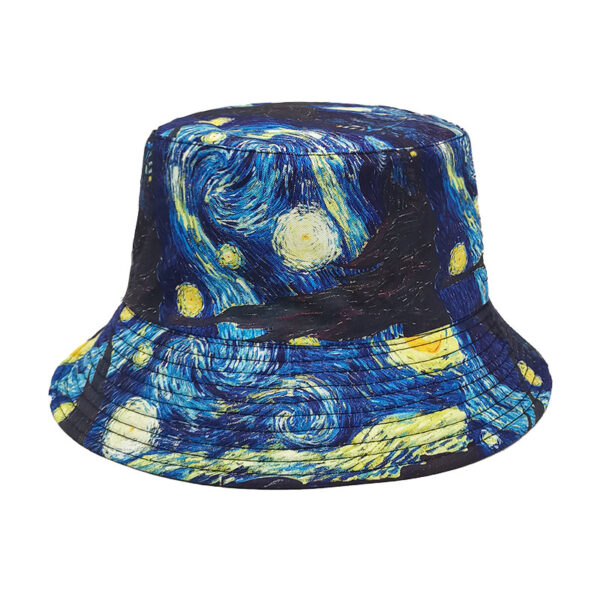 oly-f0a94c9ac899231e3288219155a12092 Wholesale Van Gogh Starry Sky Fisherman Hat Double Sided Sun Protection Summer Hat for Men Women Casual Fashion Accessory