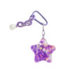 Wholesale Acrylic Five pointed Star Keychain Oil filled Bubble Bead Design, Stylish Bag Charm for Business Gifts