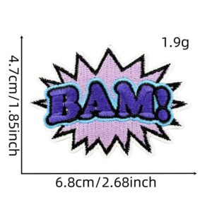 Cartoon english text cloth sticker 7#