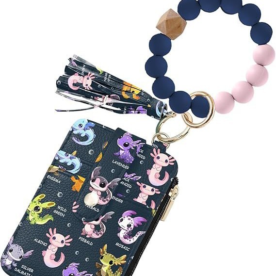 oly-f0c362068bcadf8c31ad742e054daf58 Wholesale Pastoral Style PU Wallet Keychain with Wrist Strap and Card Holder Stylish Everyday Accessory