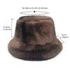 Wholesale Faux Fur Bucket Hat Thickened Ear Flap Winter Hat for Women