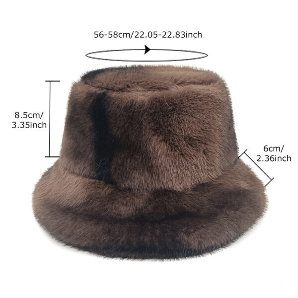 Wholesale Faux Fur Bucket Hat Thickened Ear Flap Winter Hat for Women