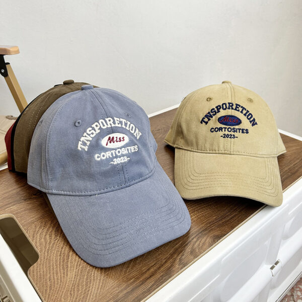 oly-f0e6d983983b41c50a29fe3d9724b616 Wholesale Oversized Women's Baseball Cap Korean Style Windproof Creamy White Curved Brim English Alphabet Fashion Accessory