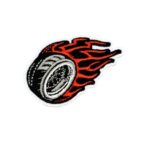 Wholesale Trendy Embroidered Motorcycle Racing Patch Black White Party Theme Bag Decoration