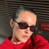 oly-f0eca9f081e7c42432698b1d635ccb83 Wholesale Trendy Black Oval Sunglasses with Grey Lenses Travel Fashion Accessory