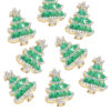 Wholesale Alloy Golden Green Christmas Tree Beads for DIY Phone Chain Keychain Bag Charm Chic Gift Resale