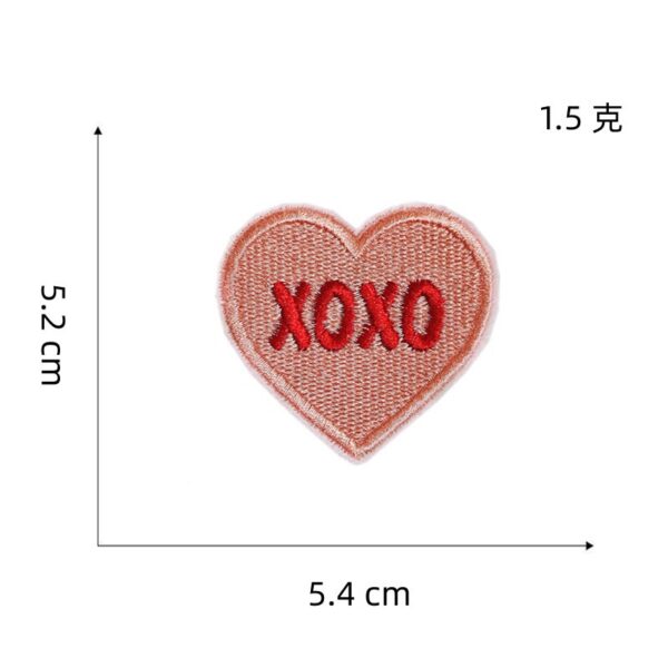 Wholesale Heart Shaped Embroidered Patch for Clothing Decorative Accessory Gift