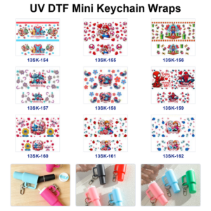 Wholesale 8pcs Cute Bow Mini Cup Keychain Sticker
