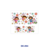 Wholesale 8pcs Hand Drawn Cartoon Figure Bow Floral Maternal Slogan Peace Sign Decor Mini Cup Keychain Sticker OLY Exclusive