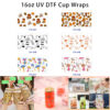 oly-f1165caf2a46a18fdca25f29aa578e33 Wholesale 5pcs Autumn Forest Hand Drawn Mushroom Fall Leaves Natural Plant Mixed Decor Prints 16oz Cup UV DTF Wraps
