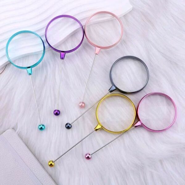 Wholesale Colorful Beaded Magnifying Glass DIY Craft Accessory