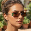 oly-f12f4ea7237fb0d8c4dafc509f4dce67 Wholesale Leaf Decoration Frameless Square Sunglasses UV400 Gold Frame Gray Lenses Boutique Resale