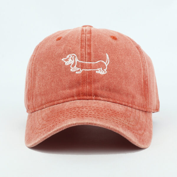 Wholesale Cartoon Dog Embroidery Retro Washed Baseball Cap Adjustable Fashion Accessory