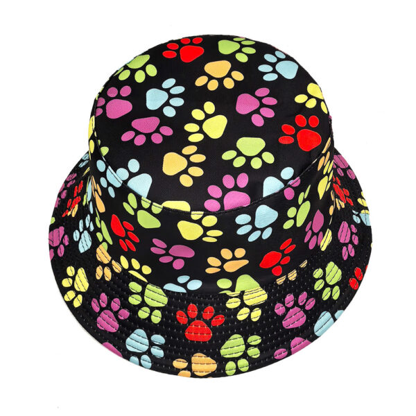 Wholesale Trendy Cat Paw Pattern Bucket Hat Reversible Double Sided Sun Protection for Party Boutique Resale