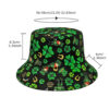 Wholesale Retro Lucky Clover Pattern Bucket Hat Fashion Casual Accessory