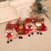 oly-f162cc8ff1d2b7b1c358aa0a93903a01 Wholesale European Style Christmas Stocking Ornament Polyester Gift Bag Pendant Home Decor Gift