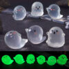 Wholesale Halloween Glowing Ghost Miniature Resin Car Decoration Cute Gift for Dashboard Boutique