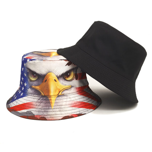 oly-f193fb36f6aed96f12e88672a89d51a4 Wholesale Stylish Double Sided Digital Print Fisherman Hat Eagle Flag Pattern Sunscreen Outdoor Casual Boutique Resale