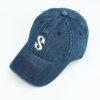 oly-f198cc9ae68b6361374fdec64ab6e27a Wholesale Trendy English Letter Embroidered Denim Baseball Cap Adjustable Black Hat Boutique Resale Gift