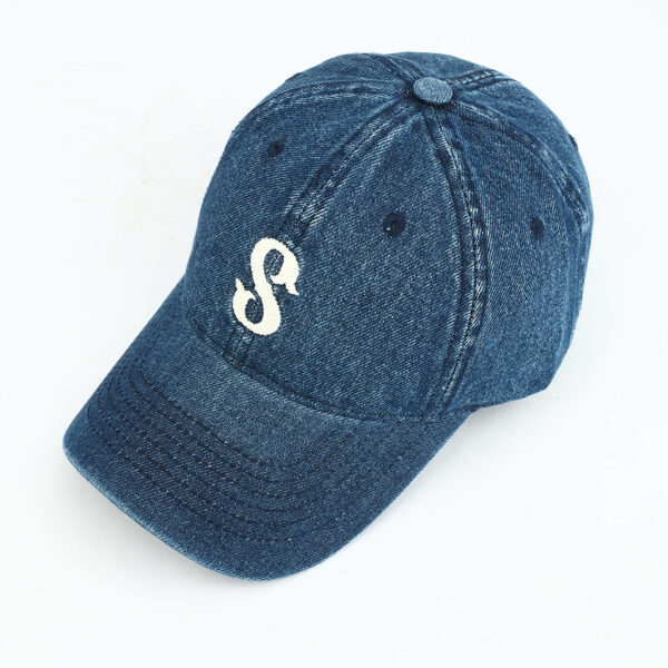 oly-f198cc9ae68b6361374fdec64ab6e27a Wholesale Trendy English Letter Embroidered Denim Baseball Cap Adjustable Black Hat Boutique Resale Gift