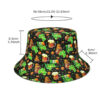 Wholesale St. Patrick's Day Bucket Hat with Shamrock Print Sun Protection for Resale