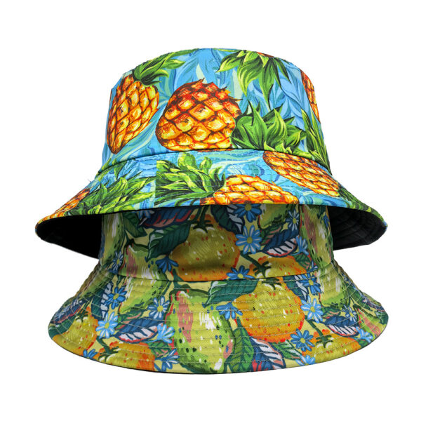 Wholesale Pineapple Print Reversible Bucket Hat Stylish Sun Protection Accessory for Summer Beach