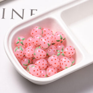 Pink small strawberry 12*13mm