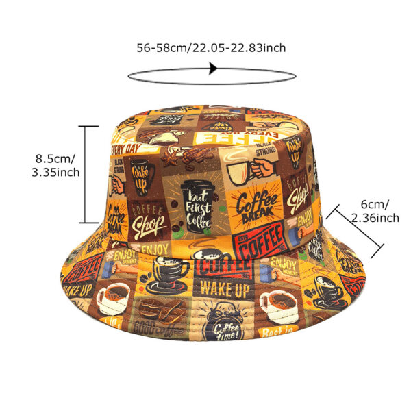 oly-f20e89062bda9a18472c38d72039179c Wholesale Coffee Pattern Bucket Hat Sun Protection Fashion Accessory Casual Gift for Women