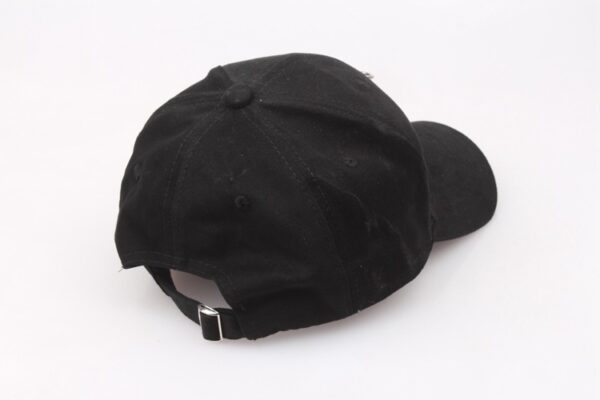 Wholesale Korean Style Three Ring Pin Baseball Cap Cotton Black Casual Hat for Adults