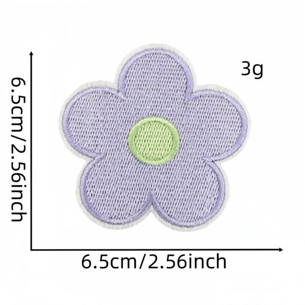 Wholesale Chic Floral Self Adhesive Embroidery Patches Polyester Thread for Everyday Bag Accessory